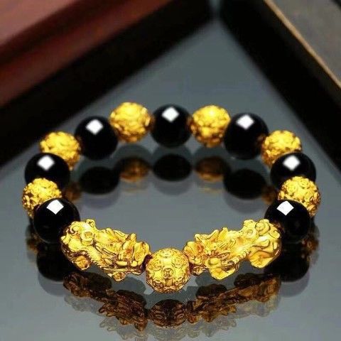 Pixiu Black Obsidian Wealth Bracelet