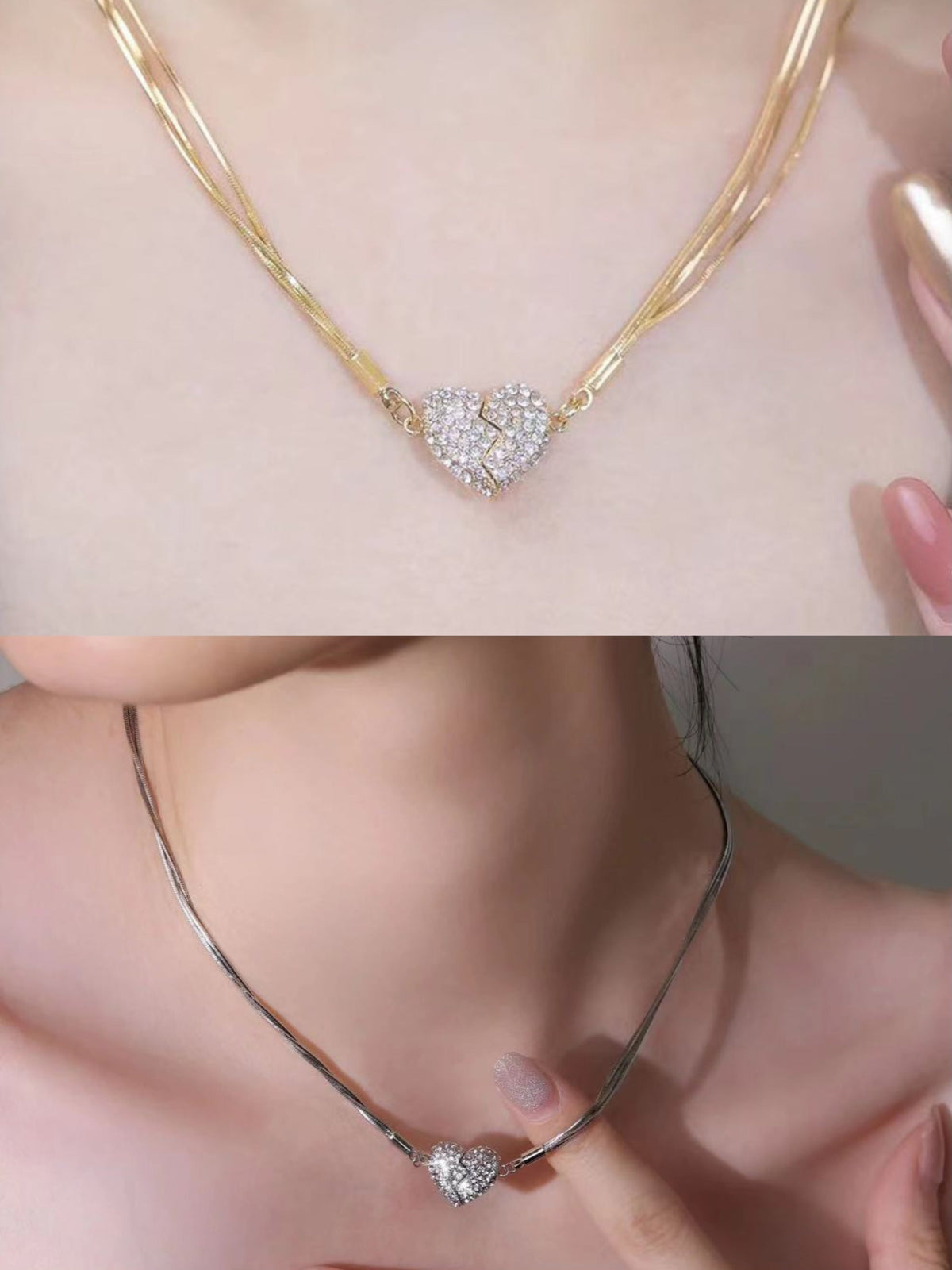 ✨Magnetic Love Patchwork Necklace
