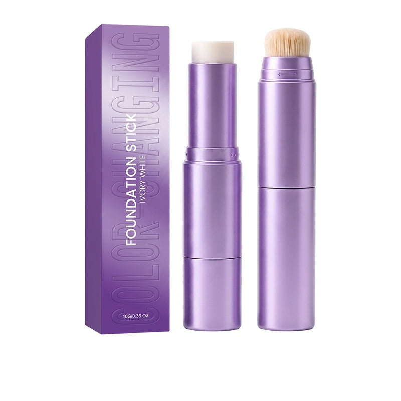 💄✨ 2-in-1 Color Changing Foundation Stick | Skin Tone Matching Cream Foundation Stick for Flawless Makeup