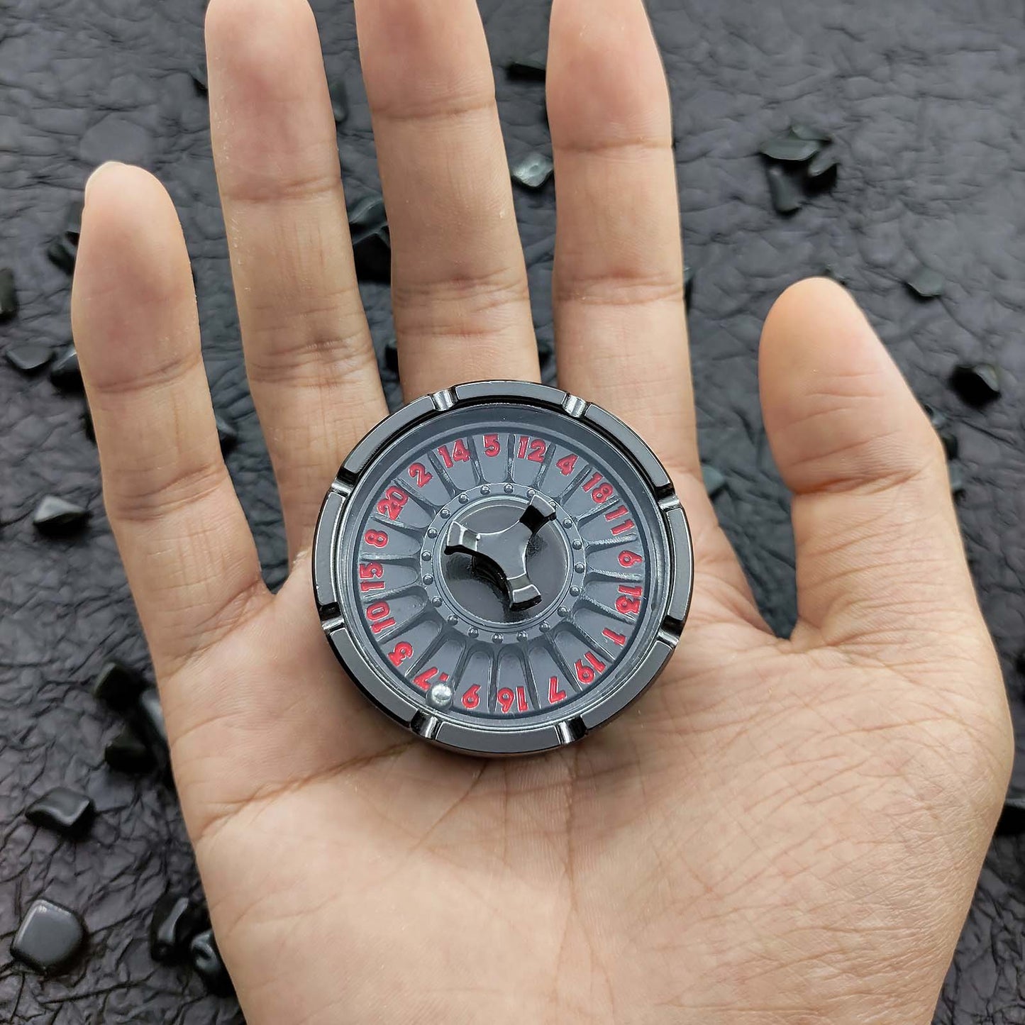 🎲Punk Style👾Creative Metal D20 Spinner Table Game Dice