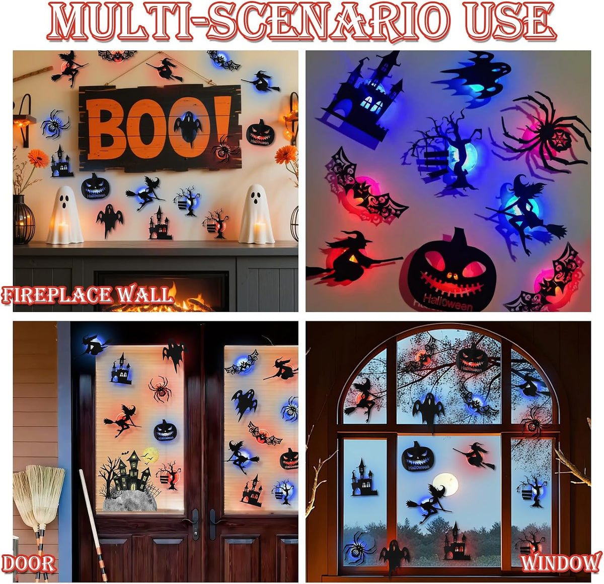 š„Last Day Promotion 60% OFF|š Halloween LED Silhouette Wall Light Stickers
