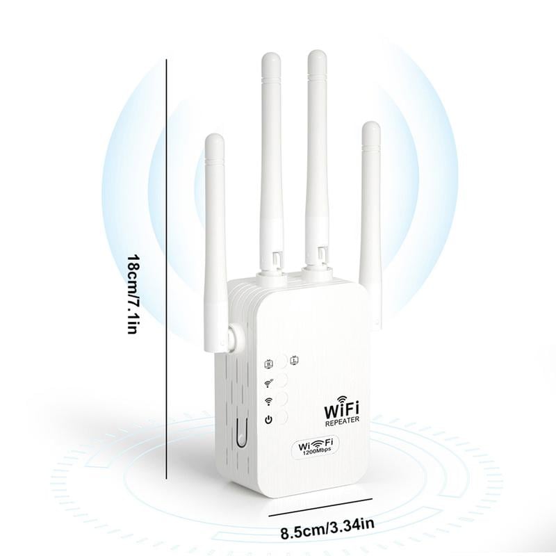 ⏳Time-Limited Special⏰ 📶 1200Mbps Dual Band WiFi Extender – Covers 10,000 sq.ft & 50 Devices 🏡
