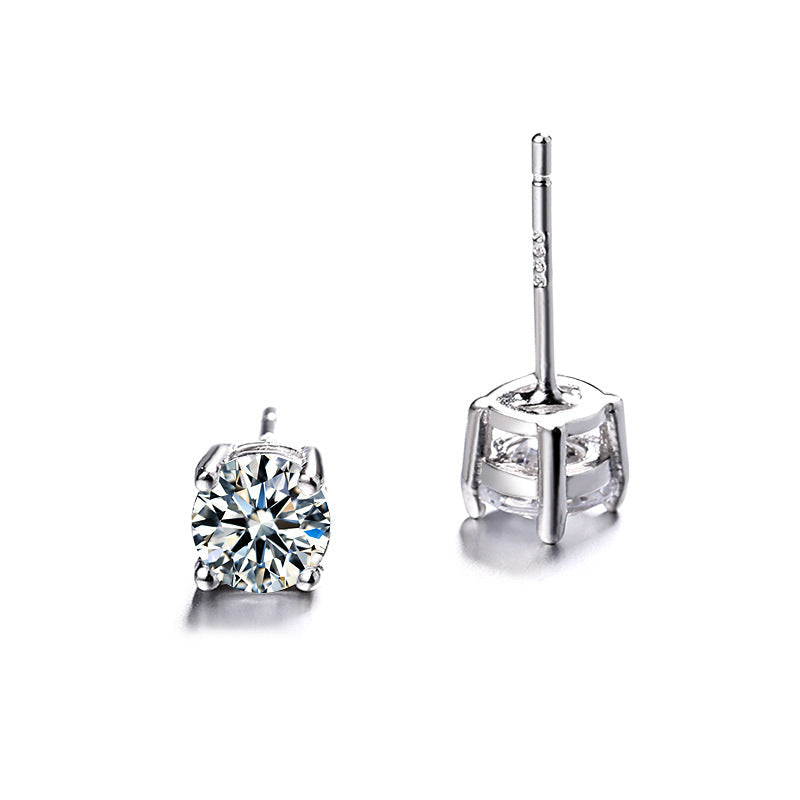 👸Sparkling Moissanite Round Stud Earrings