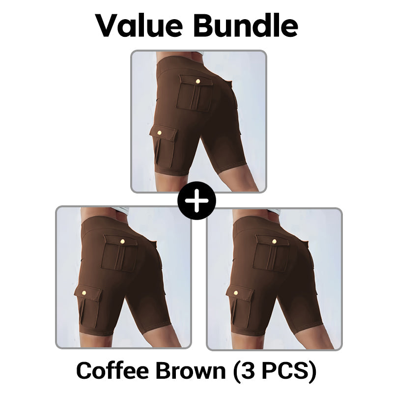 High-Waist Butt-Lifting Athletic Shorts with Pockets