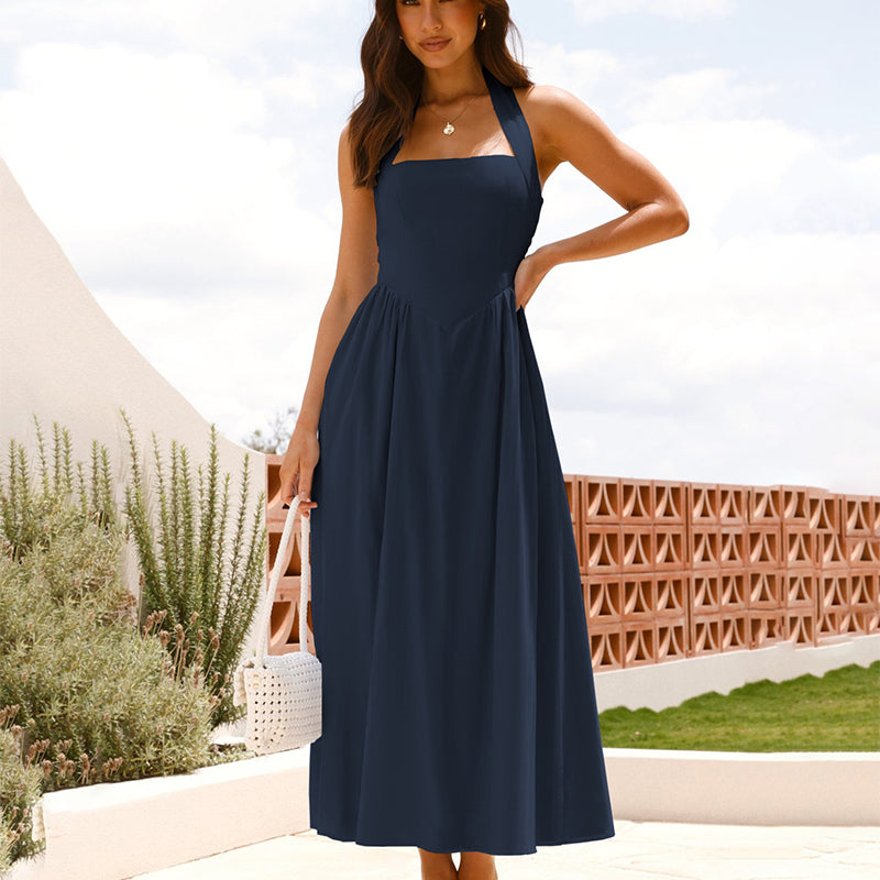 Women’s Halter Smocked Back Dress