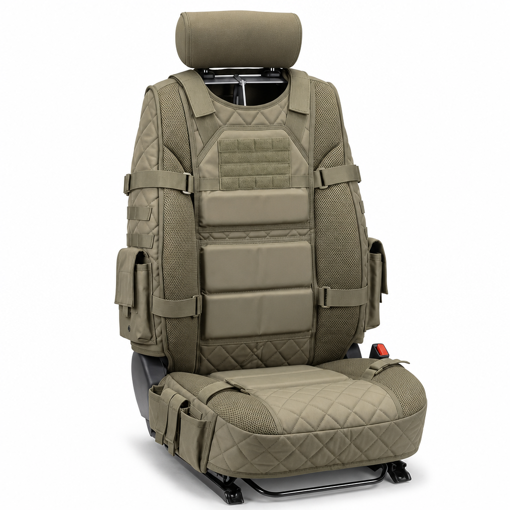 💥 Limited Time-50% OFF 🚙 Durable Tactical Truck Seat Cover ✨ Storage,Protection & All- Day Comfort