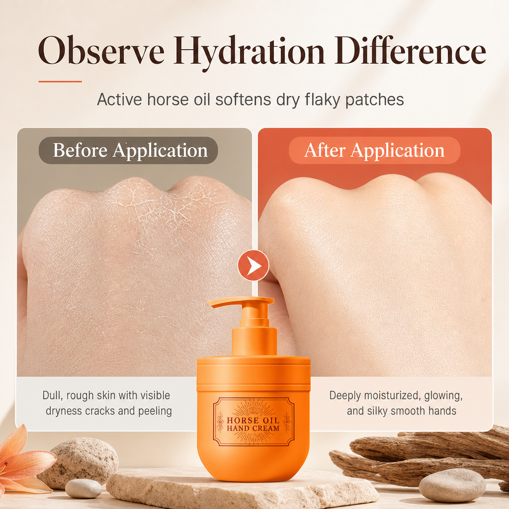 Horse Oil Hand Cream for Moisturizing and Hydrating
