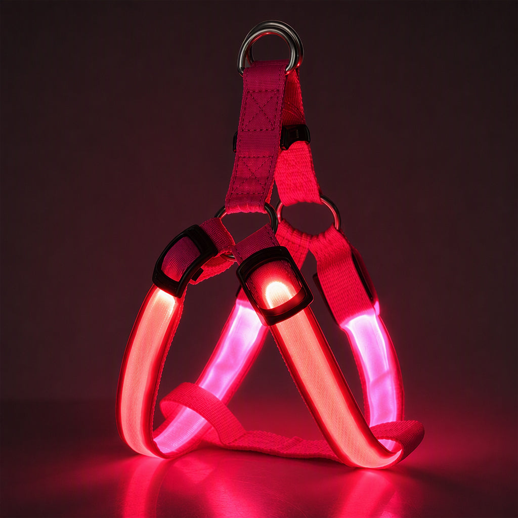 Adjustable LED Dog Harness Luminous Flashing Pet Chest Strap