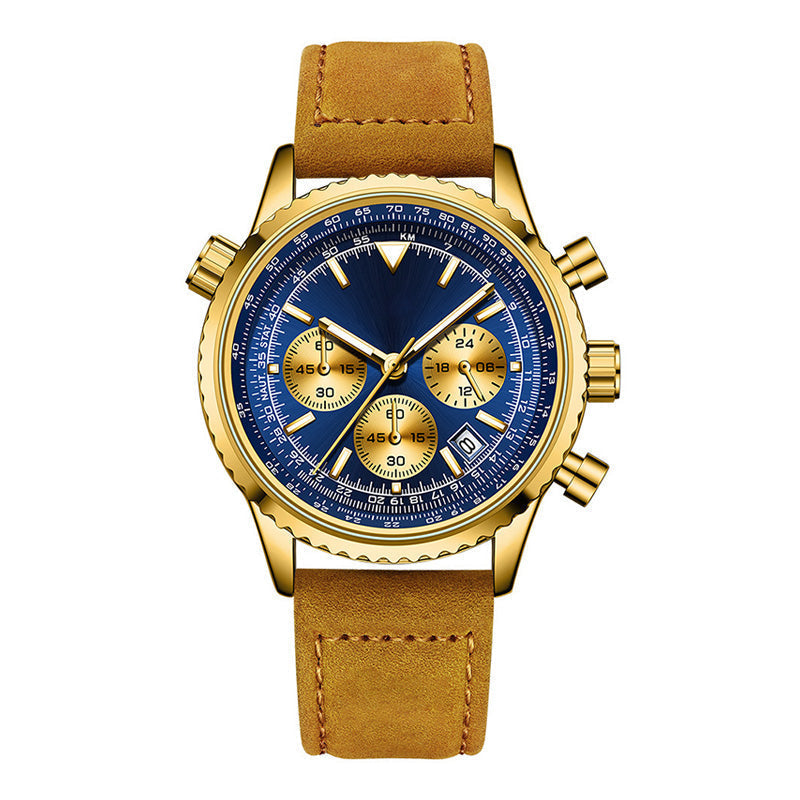 🔥(Best seller) Men's Multifunction Chronograph Waterproof Date Analog Quartz Watch