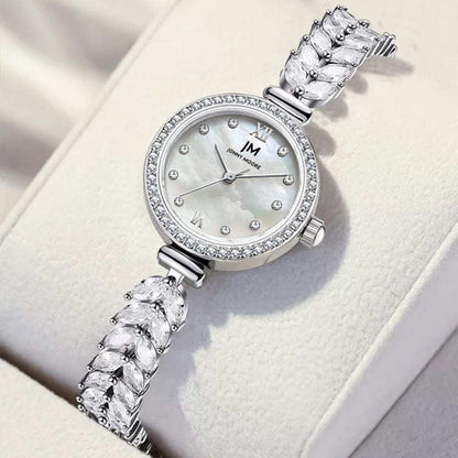 Illuminated Mother of Pearl Mermaid Women's Watch with Diamonds