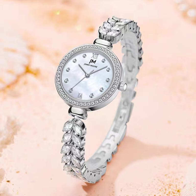 Illuminated Mother of Pearl Mermaid Women's Watch with Diamonds