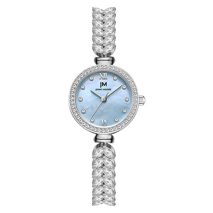 Illuminated Mother of Pearl Mermaid Women's Watch with Diamonds