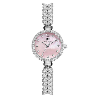 Illuminated Mother of Pearl Mermaid Women's Watch with Diamonds