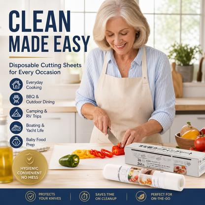 🥳2026 BESTSELLER🥳 PE Chopping Board Mat – Antibacterial, Anti-Flavor – Reusable & Odor-Proof – Ideal for Meat, Fish & Veggies! 🛡️💨