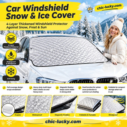 🔥Clear Your Windshield Instantly! Magnetic Frost & Snow Cover❄️