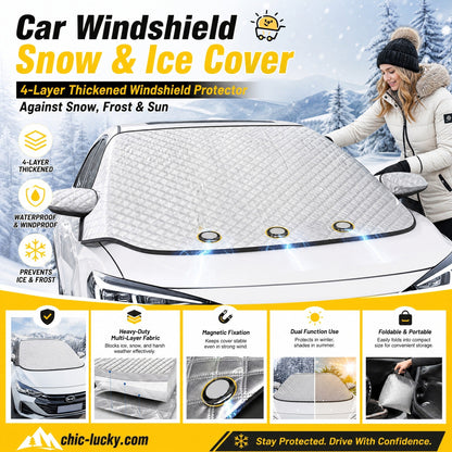 🔥Clear Your Windshield Instantly! Magnetic Frost & Snow Cover❄️