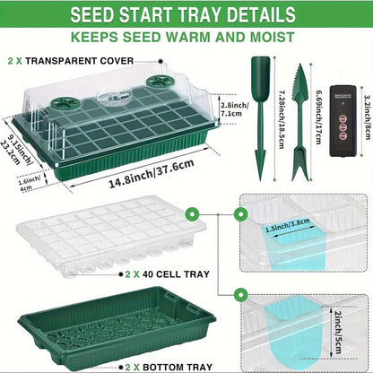 🔥50% discount while stocks last!🎉Seed starter trays with grow light