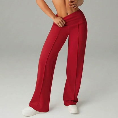 🥳2026 HOT SALE🥳💞50K+ SOLD!☕🧘‍♀️Women's High Waist Wide Leg Pants – Soft stretch fabric, gentle tummy control! Flattering fit for every shape. Easy pull-on, no tricky buttons. Your everyday essential🧵🦵