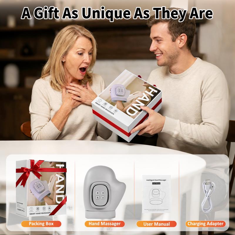 💆 Soothe Tired Hands & Wrists – Air Compression Massager with 3 Modes, 5 Intensities & Auto Timer.