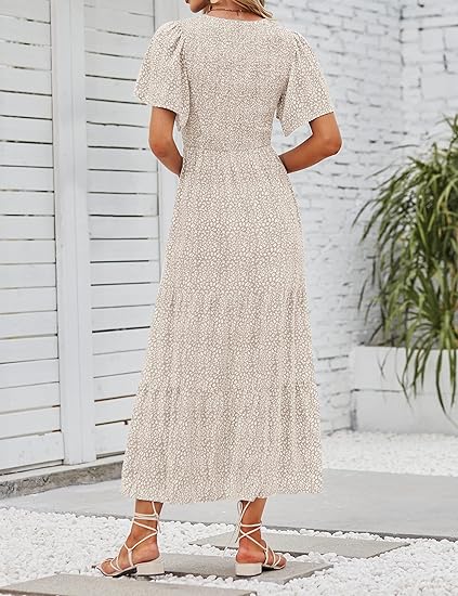 👗 50% OFF NOW! 🥀Women's Casual Floral Print Maxi Dress