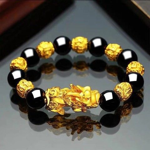 Pixiu Black Obsidian Wealth Bracelet