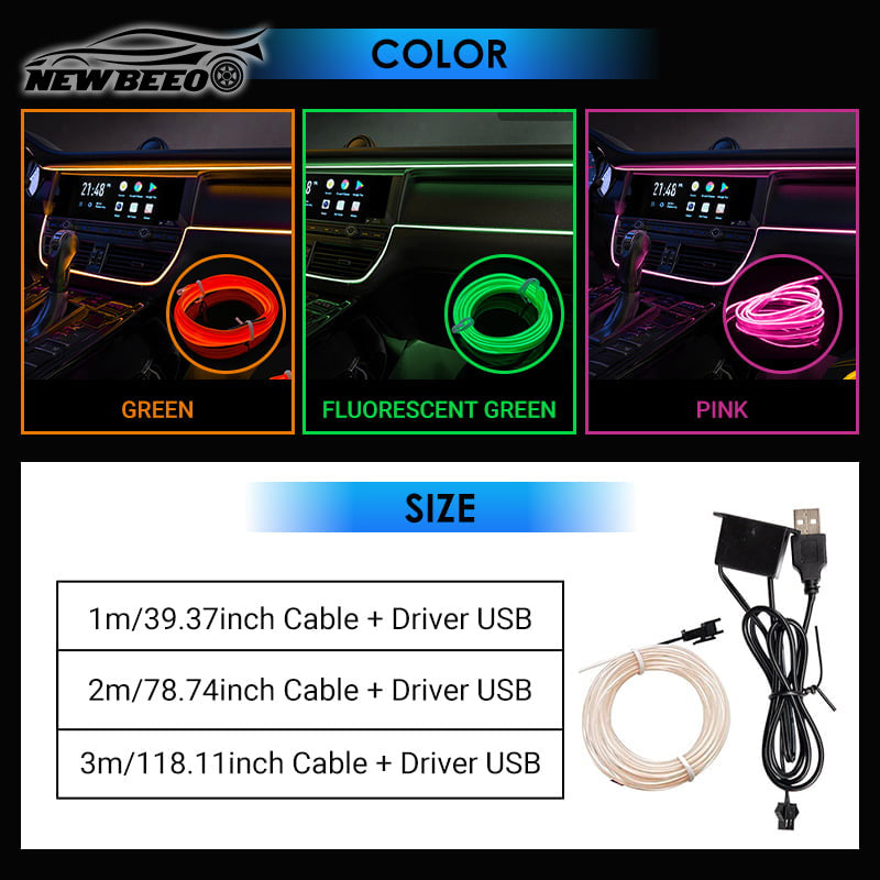 ⏳Time-Limited Special⏰Car Interior LED Strip Atmosphere Lights Pro – Add a Custom Glow to Your Cabin, Easy to Fit & Great for Evening Drives 💡
