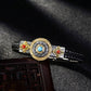 Taiji-Bagua Nine Palace Mantra Wheel Leather Bracelet