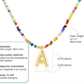 💜 Letter Beaded Necklace for Women🔤A-Z