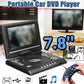 9.8 Inch Portable DVD Player, Full HD 1080P Playback, Swivel Screen, Dual Speakers, Remote Car DVD Player Support USB Input AV Output Multiple Disc Formats, Black (SanpylerFJft-13)