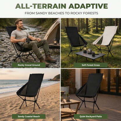 Rock Anywhere Instantly! No-Sag 113kg Foldable Camping Chair