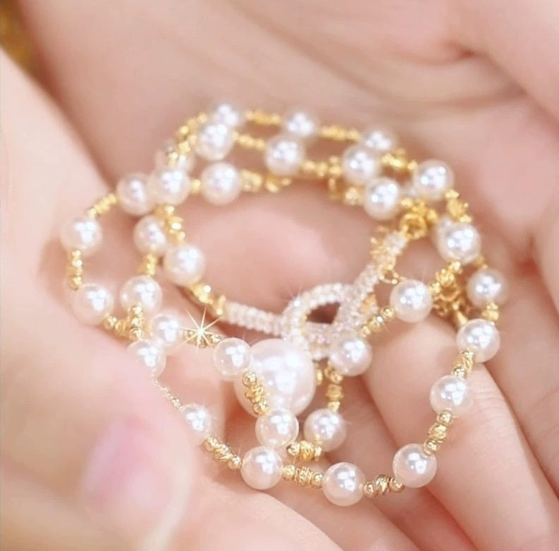 💜 Pearl Concentric Knot Necklace