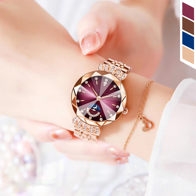 🔥Women's Fashionable Diamond Moon Star Watch