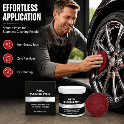 🥳HOT SALE! Mirror Shine Metal Polishing Kit – Multi-Stage Compounds for Stainless, Aluminum, Copper, Brass & Chrome! ✨