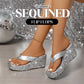 👠Women's Thick-Soled Sequined Flip-Flops