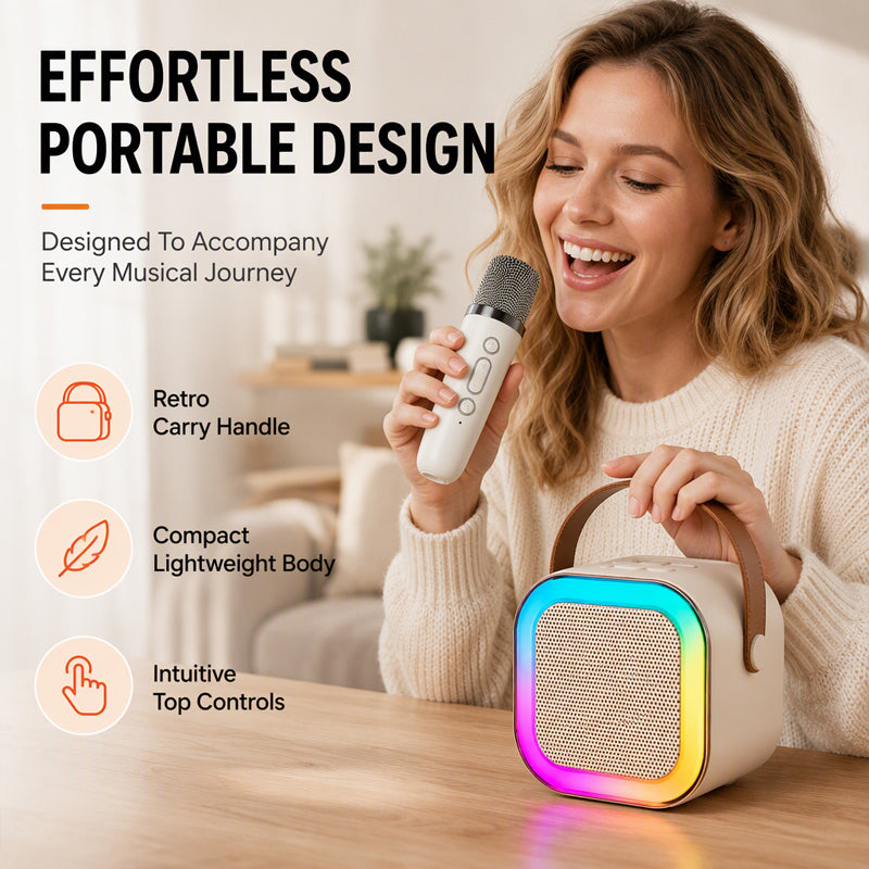 🎉 Save 50% Now! Mini Karaoke Machine for Kids with Wireless Microphones – Music, Fun & Singing at Home 🎤✨