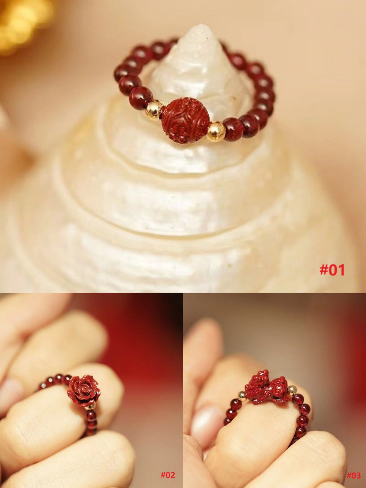 Purple Gold Sand Rose Pearl Bracelet