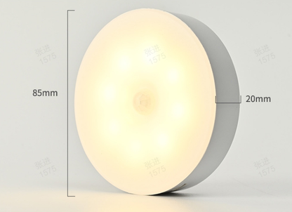 USB Rechargeable Indoor Motion Sensor Night Light - Magnetic Mount, Warm Light, Home Supply Party Gift for Kitchen, Closet
