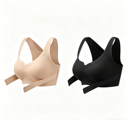 🌸Last Day Special Price: £13.99!!🌸Women's Front Closure Seamless Back Support Posture Bra