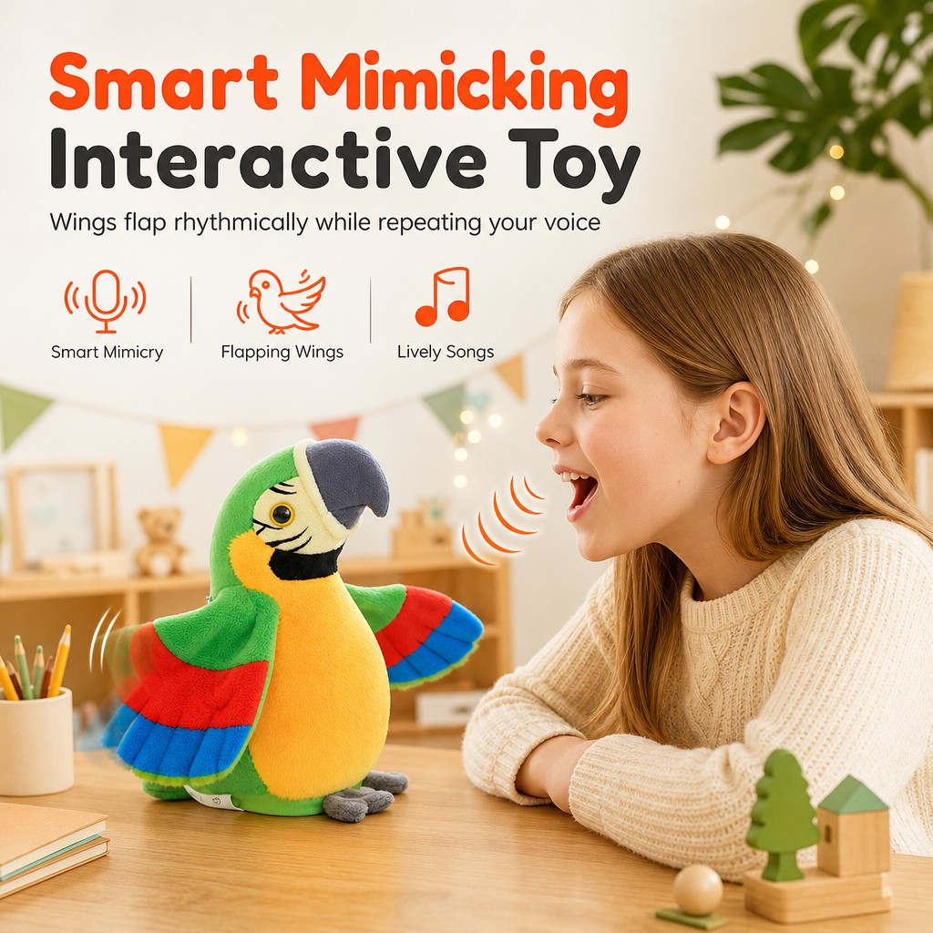 Interactive Talking Parrots Plush Toy