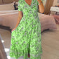 💃 Floral Print V-neck Dress