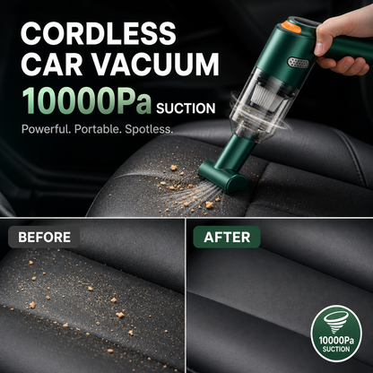 🚗 LIMITED-TIME 50% OFF! 💨 Cordless Car Vacuum – Strong Suction, Lightweight, Washable Filter ✨