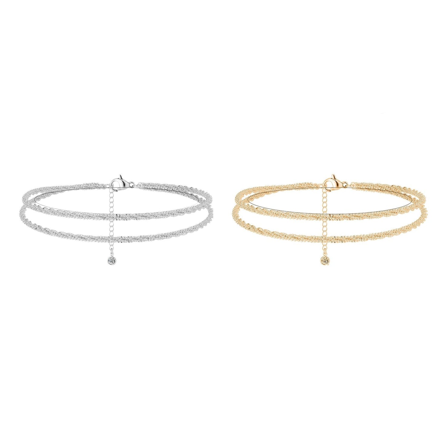 🥰Dainty Layered Waterproof Anklet For