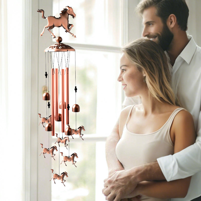 🐎Pure hand-made Copper Horse wind chimes🎐