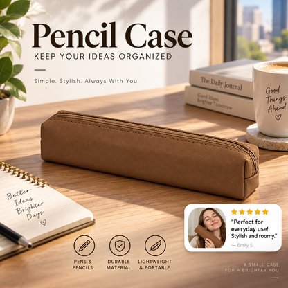 🔥 HOT! Minimalist leather pen case— Water-resistant and easy to clean; perfect for pens, makeup brushes, or small tools! 🖊️✨