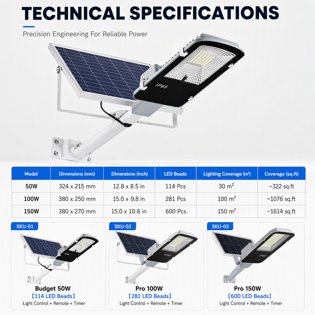 Super bright waterproof street solar light