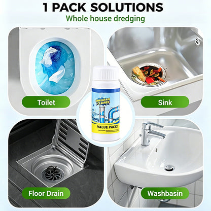 🏖️Summer Cool Deal: 50% OFF!!👍🎉Pipe-Clearing Foaming Powder – Fast-Acting Drain Unclogger & Deodorizer