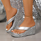 👠Women's Thick-Soled Sequined Flip-Flops