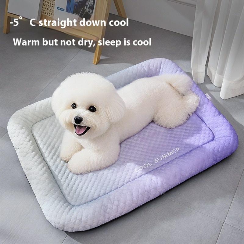 💖❄️Pet Cooling Mat for Dogs & Cats 🐾 Naturally Cool Ice-Silk Pad • Breathable, Washable & Soft 🌿  For Floors, Sofas & Car Travel • Multiple Sizes • Gradient Colours ☀️🐶🐱