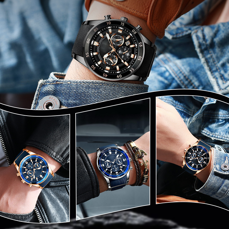 🎁Calendar six-hand quartz men's watch