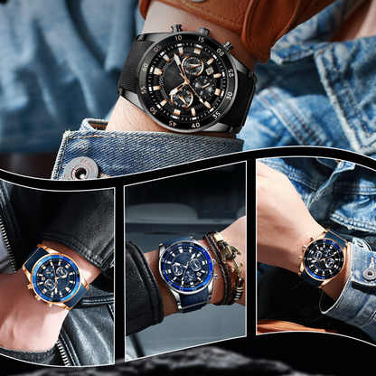 🎁Calendar six-hand quartz men's watch